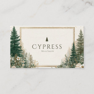 Rustic Pine Forest Winter Woodland Business Card