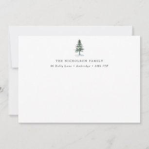 Rustic Pine Tree Family Note Card