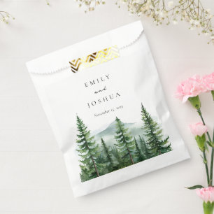 Rustic Pine Tree Forest Wedding Favour Bags