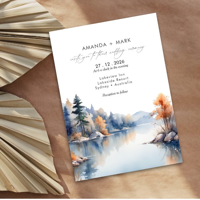 Rustic Pine trees Adventure Wedding  Invitation (Creator Uploaded)