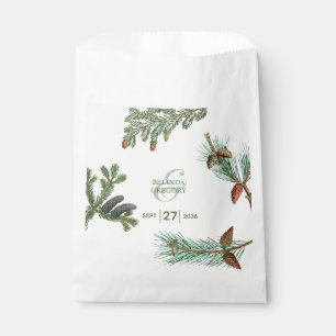 Rustic Pine Trees Forest Greenery Wedding Favour Bags