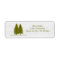 Rustic Pine Trees on White Wood Background