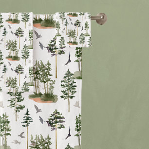 Rustic Pine Trees pattern Bath Towel Set
