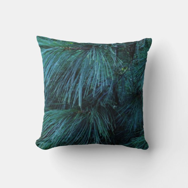 Rustic Pine trees | pine forest | green conifers Cushion (Front)