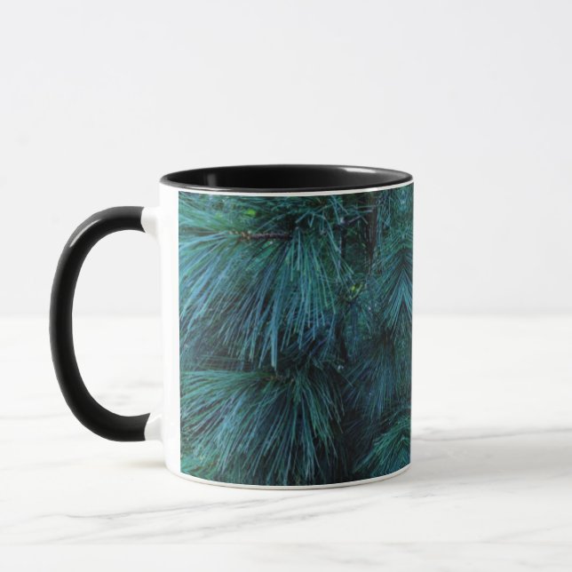 Rustic Pine trees | pine forest | green conifers Mug (Left)