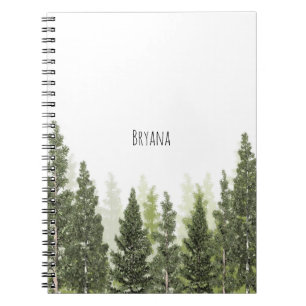 Rustic Pine Trees Simple Country Notebook