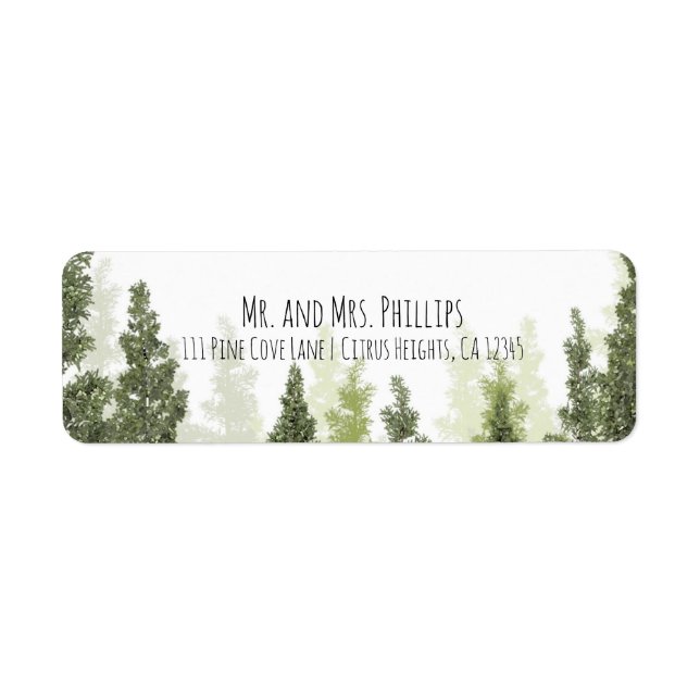 Rustic Pine Trees Simple Country Wedding (Front)