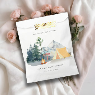 Rustic Pine Woods Camping Mountain Baby Shower Favour Bags