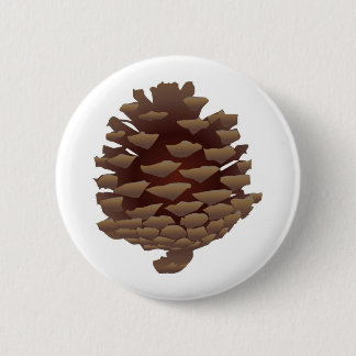 Rustic Pinecone 6 Cm Round Badge