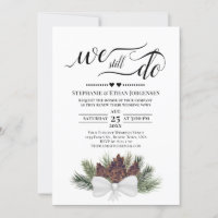 Rustic Pinecones We Still Do Wedding Vow Renewal