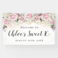 Rustic Pink and White Floral Sweet 16 Party