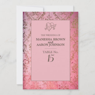 RUSTIC PINK - Flat Table Card