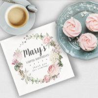 Rustic Pink Floral 100th Birthday Party