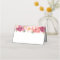 Rustic Pink Floral Wedding Food Label Cards