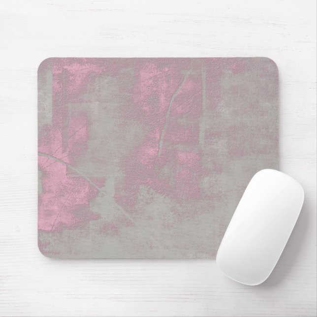 Rustic Pink Grey Mallow Abstract Art Nr42 Mouse Mat (With Mouse)
