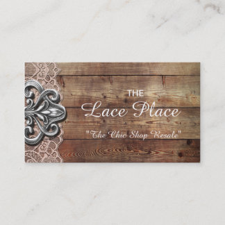 Rustic Pink Lace Shabby Chic Business Cards