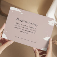 Rustic pink minimal cloud diapers for baby
