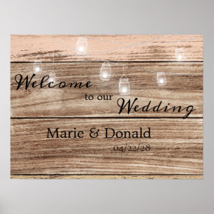 Rustic Pink Wood and Lanterns Poster