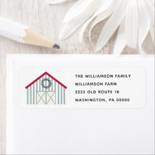 Rustic  Pip Berry Wreath  Christmas Return Address