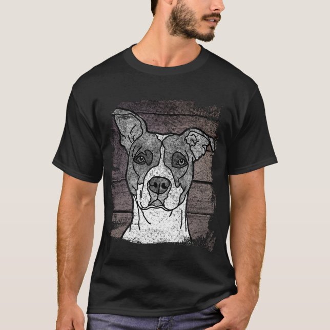 Rustic Pitbull T-Shirt (Front)