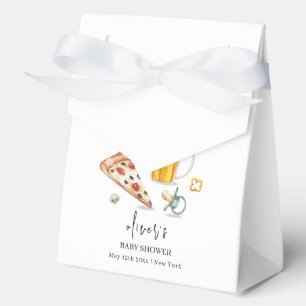 Rustic Pizza Beers Pacifier Baby Shower Favour Box