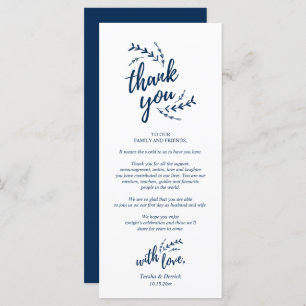 Rustic Place Setting Dinner Party Thank You Card