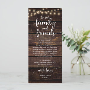 Rustic Place Setting Dinner Party Thank You Card