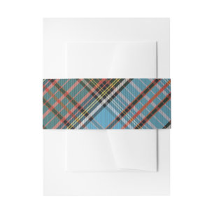 Rustic Plaid Anderson Classic Tartan Wedding Invitation Belly Band