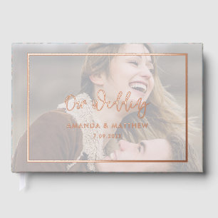 Rustic Plaid Anderson Photo Tartan Custom Guest Book