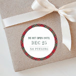 Rustic Plaid Christmas Red Green Stewart Tartan Classic Round Sticker<br><div class="desc">Introducing our exquisite Christmas Tartan Red and Green Plaid Sticker! Add a touch of timeless elegance and festive spirit to your gifts with this beautifully designed Sticker. This Classic Round Sticker features a classic red and green plaid tartan pattern. The traditional colours evoke the warmth and joy of the holiday...</div>