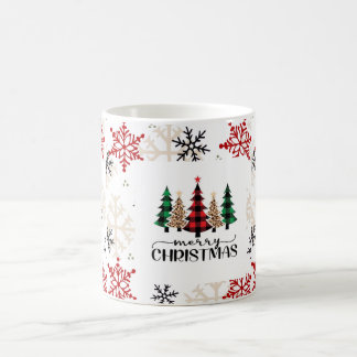 Rustic Plaid Christmas Trees Mug