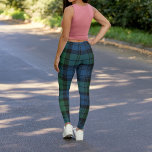 Rustic Plaid Clan Campbell Green Blue Tartan Leggings<br><div class="desc">Upgrade your traditional winter wardrobe with these bold,  darker,  and quality leggings featuring Campbell Scottish tartan plaid pattern. Great for the holidays and perfect for any winter activities,  training,  or workouts. Awesome Scottish Clan tartan design.</div>