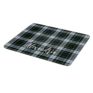 Rustic Plaid Clan Gordon Personalised Tartan Cutting Board
