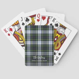 Rustic Plaid Clan Gordon Script Tartan Family Playing Cards