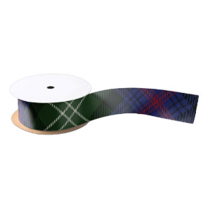 Rustic Plaid Clan Sutherland Elegant Tartan Satin Ribbon