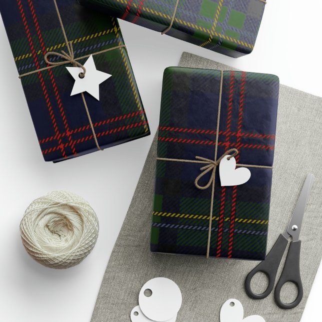 Rustic Plaid Classic Malcolm Tartan Wrapping Paper (Malcolm Rustic Clan Malcolm Tartan Wrapping Paper)