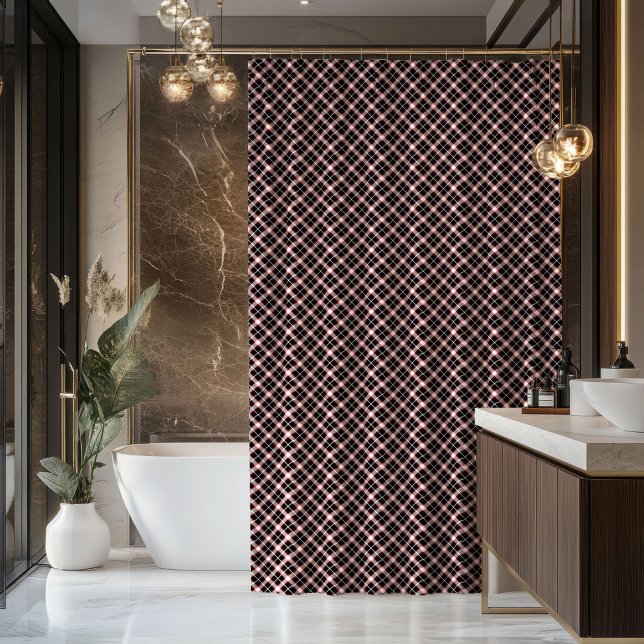 Rustic Plaid Curtain Red Black Gift for New Nest (Rustic Plaid Curtain Red Black Gift for New Nest)