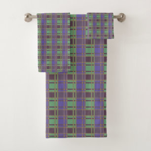 "Rustic Plaid Elegance" Pattern Bath Towel Set