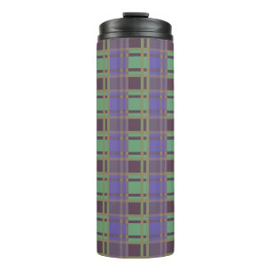 "Rustic Plaid Elegance" Pattern Thermal Tumbler