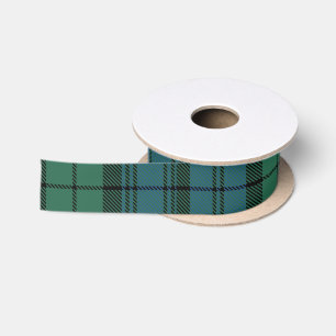 Rustic Plaid Green Campbell Tartan Satin Ribbon
