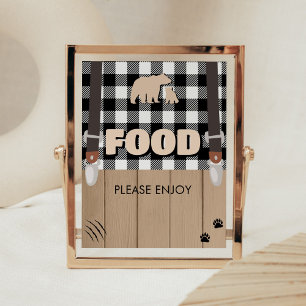 Rustic Plaid Lumberjack Baby Shower Food Poster