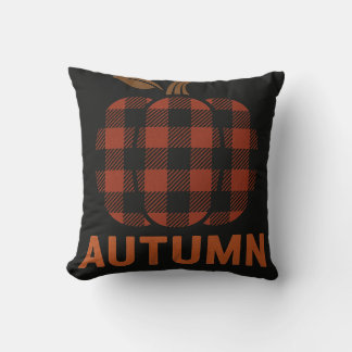 Rustic Plaid Pumpkin Pillow – Farmhouse Fall Style