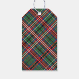 Rustic Plaid Red Green Elegant Tartan Gift Tags