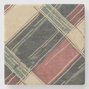 Rustic Plaid Stone Coaster