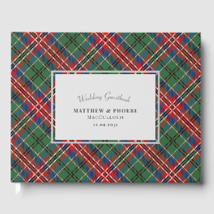 Rustic Plaid Wedding Tartan Guest Book