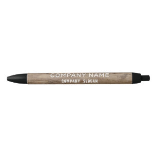 Rustic Plain Wood Company/Event Black Ink Pen