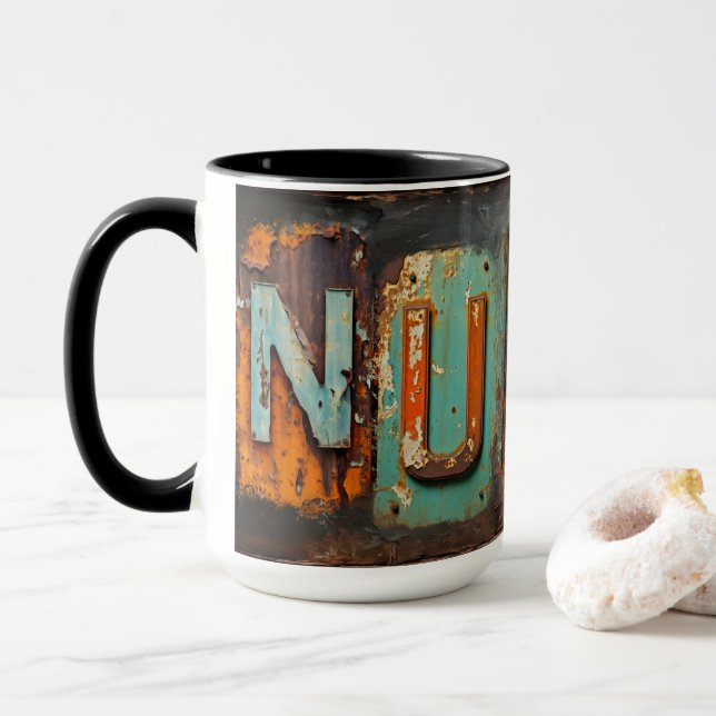 Rustic Plate Nurse  Mug (With Donut)