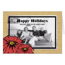 Rustic Poinsettia Holiday Photo