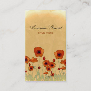 Rustic Poppy Business Card