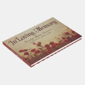 Rustic Poppy Field In Loving Memory Guest Book (Corner)